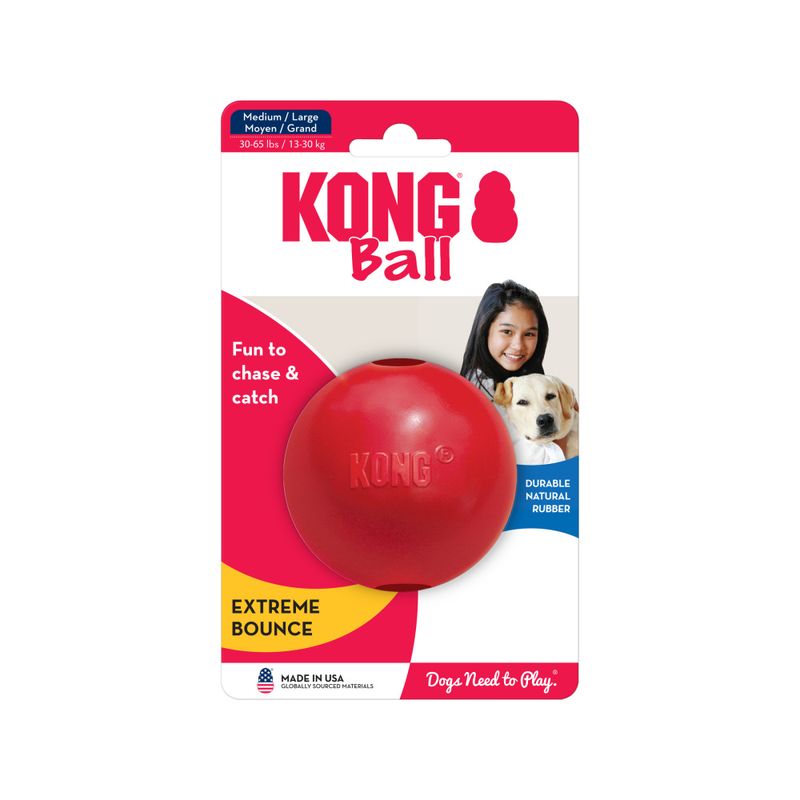 Hundeleke KONG Ball m/ hull M/L