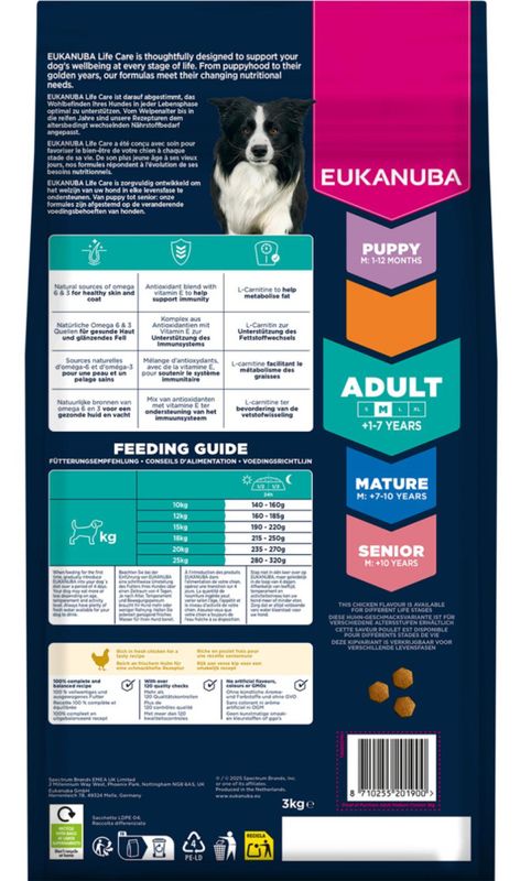 EUKANUBA Hundefor Adult Medium Breed kylling 3kg