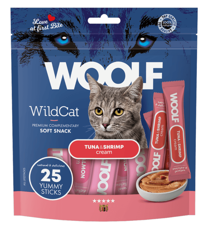 WOOLF Wildcat Cream Tuna + Shrimp 25 Stk
