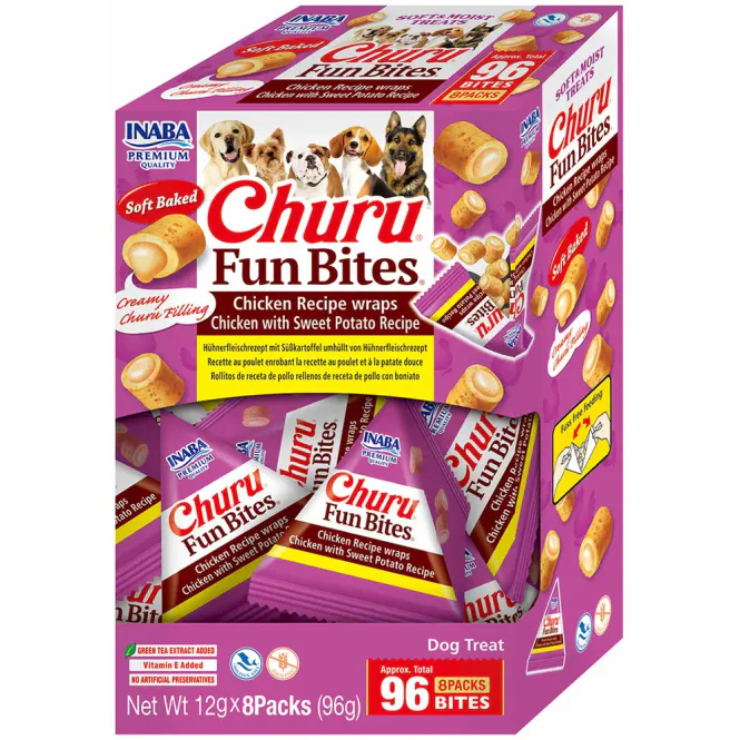 Hovedbilde Churu Dog Fun Bites Chicken With Sweetpotato 8 ...
