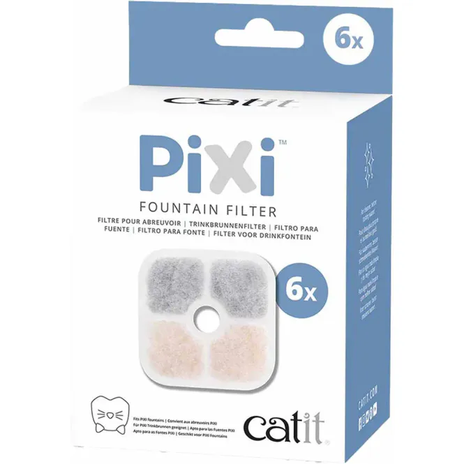 Hovedbilde Kullfilter til Catit Pixi 2,5l vannautomater 6stk