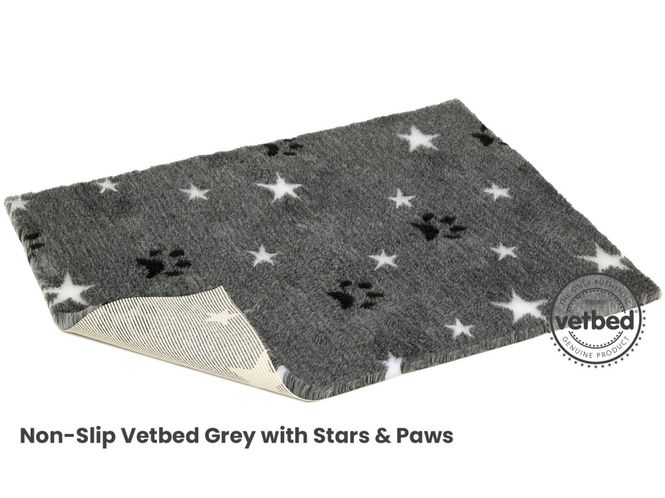 Hovedbilde VetBed Nonslip Grå Stars and Paws 100x75cm