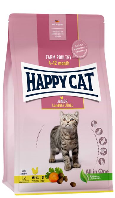 Hovedbilde Happy Cat Junior Fugl 4kg (Fra 4 mnd)