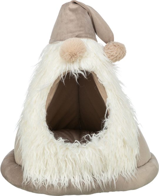 Hovedbilde Julehule Xmas Nisse Ø45x47cm Fløyel/Plysj Beige