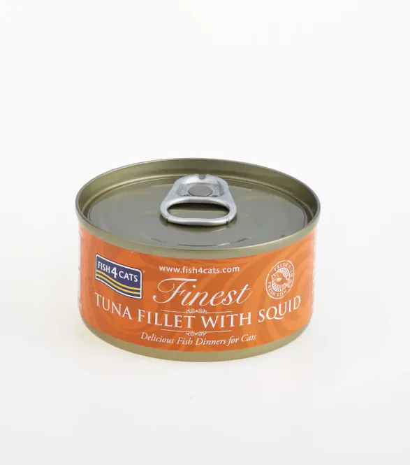 Hovedbilde F4C Cats Wet Tuna Squid 70 g
