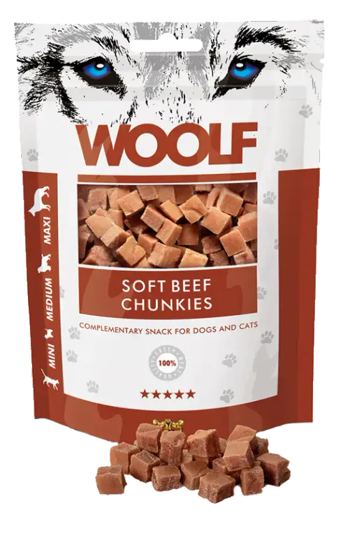 Woolf Godbiter Beef chunkies 100g