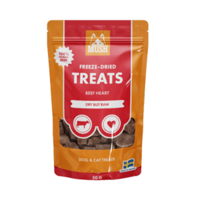 Mush Freeze-Dried Oksehjerte 50g