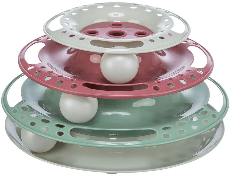 Katteleke Cat Sircle Tower Plastikk Ø25cm/13cm