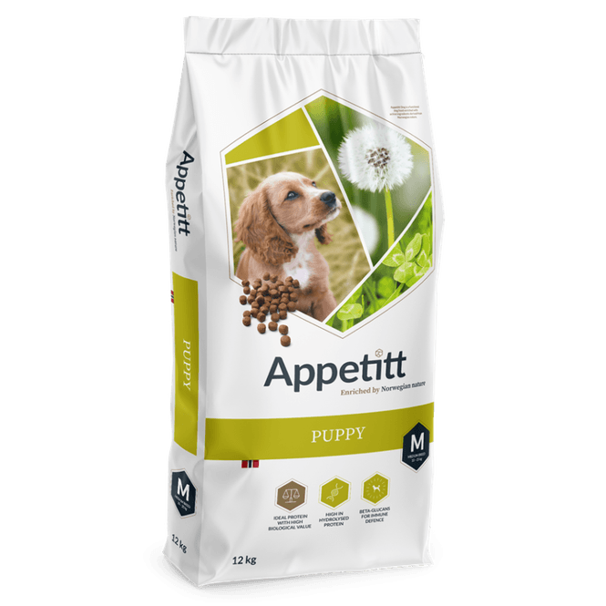 Hovedbilde Appetitt Hundefôr Puppy Medium Breed 12 kg