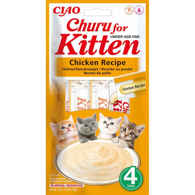 Churu for Kitten (>1 år) Kylling 4 stk