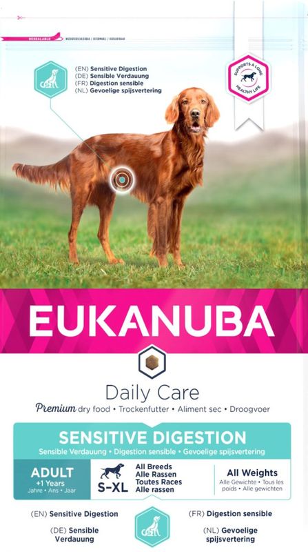 EUKANUBA DailyCare Adult All Breeds Sensitive Digestion 12kg