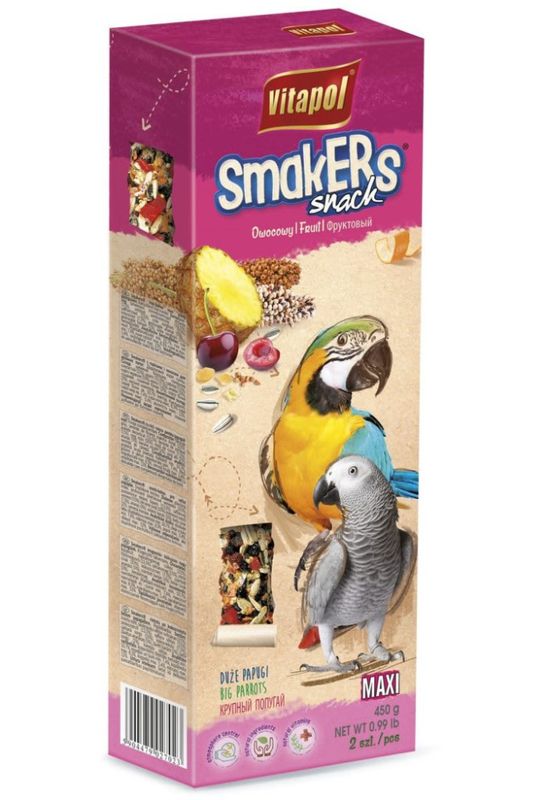 Smakers Papegøye m/ Frukt Maxi 2 stk