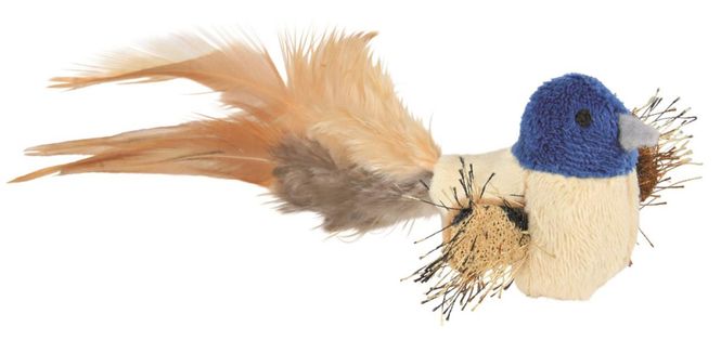 Hovedbilde Katteleke Fugl Fjær og Catnip 8cm