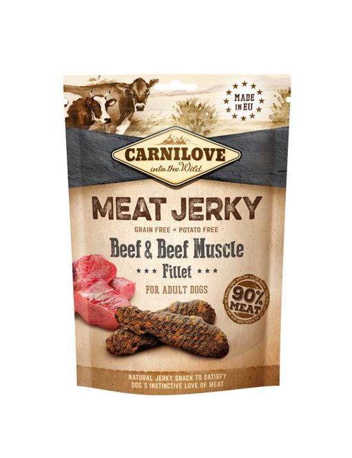 Hovedbilde Carnilove Jerky Beef & Beef Muscle Fillet 100 g