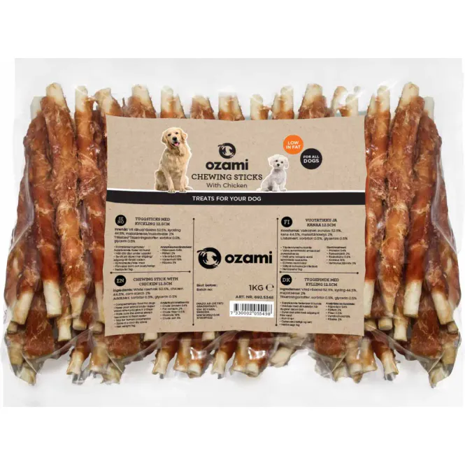 Hovedbilde Chewing Stick With Chicken 12.5cm 1kg Ozami